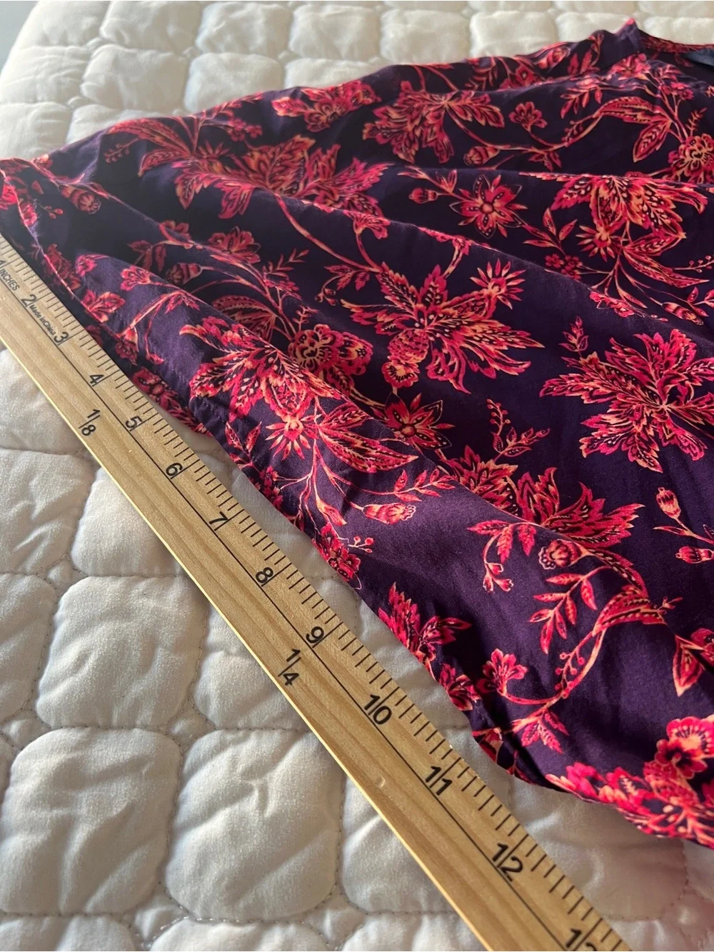 Lands End Medium/Large Purple Magenta Light Rayon Travel vacay swimsuit coverup